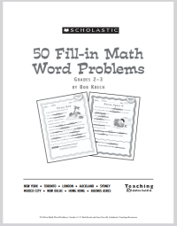 Image of 50 Fill-in Math Word Problems Grade 2-3-ebook