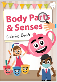 Body Parts & Senses Coloring Book-ebook