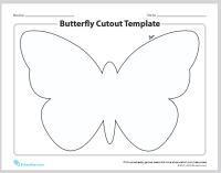 Image of Butterfly Cutout template-education.com-ebook
